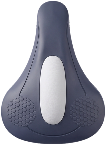 NeuroPulse from above: slate-navy seat with a white center pad and textured grip zones